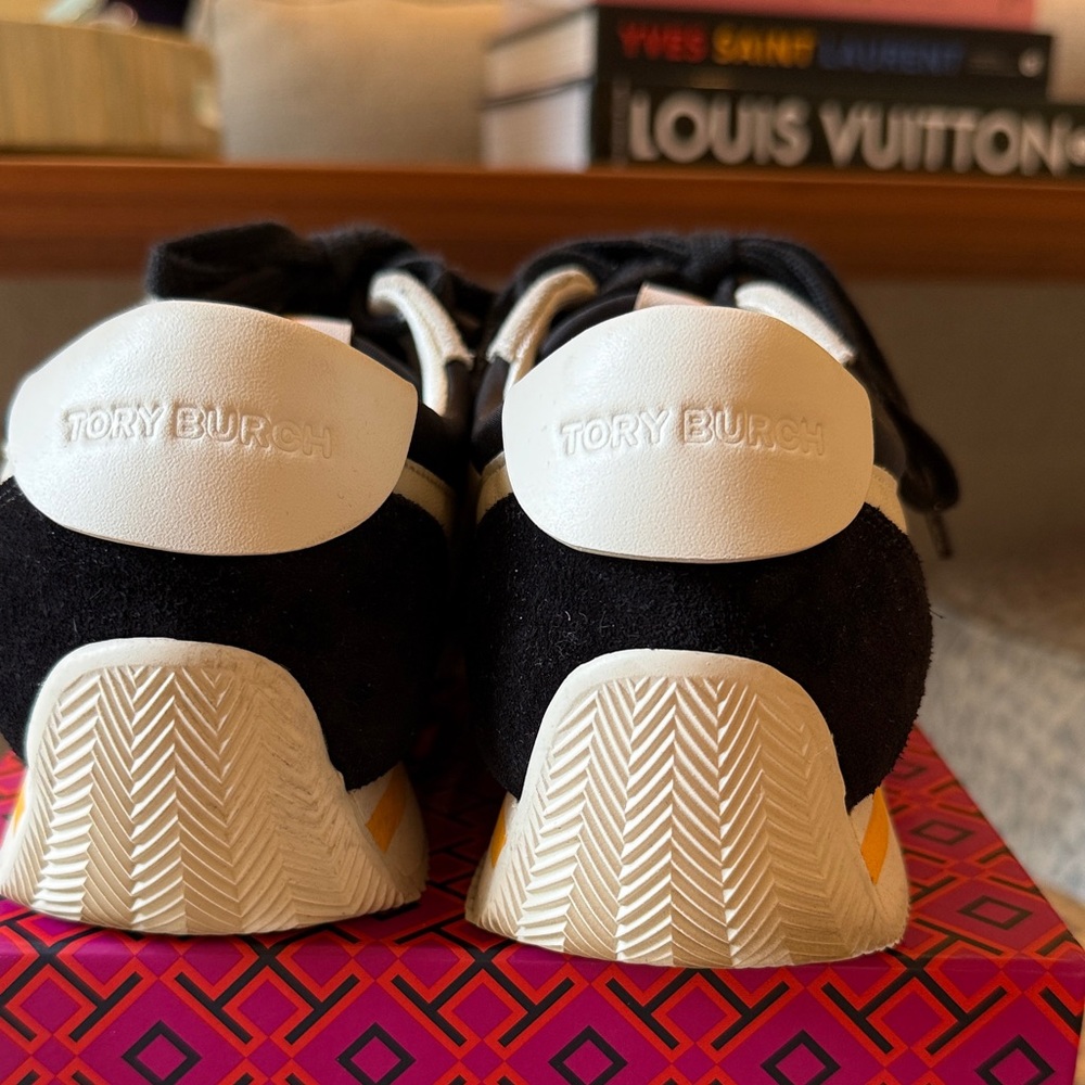 Tory Burch Black and White Athletic Shoes Sneakers - Picture 5 of 6